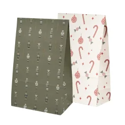 Kremmerhuset Adventsposer 24-pk nøtteknekker grønn| Gaveinnpakking