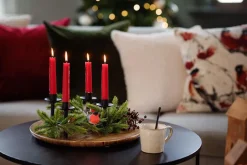 Kremmerhuset Adventsstake Gloria Sort| Lysestaker|Julelys Og Lysestaker