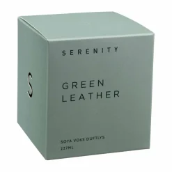 Kremmerhuset Duftlys Serenity Green leather| Duftlys