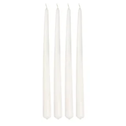 Kremmerhuset Festlys lakk 4pk hvit| Kronelys