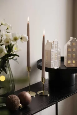 Kremmerhuset Festlys lakk 4pk lys beige| Kronelys