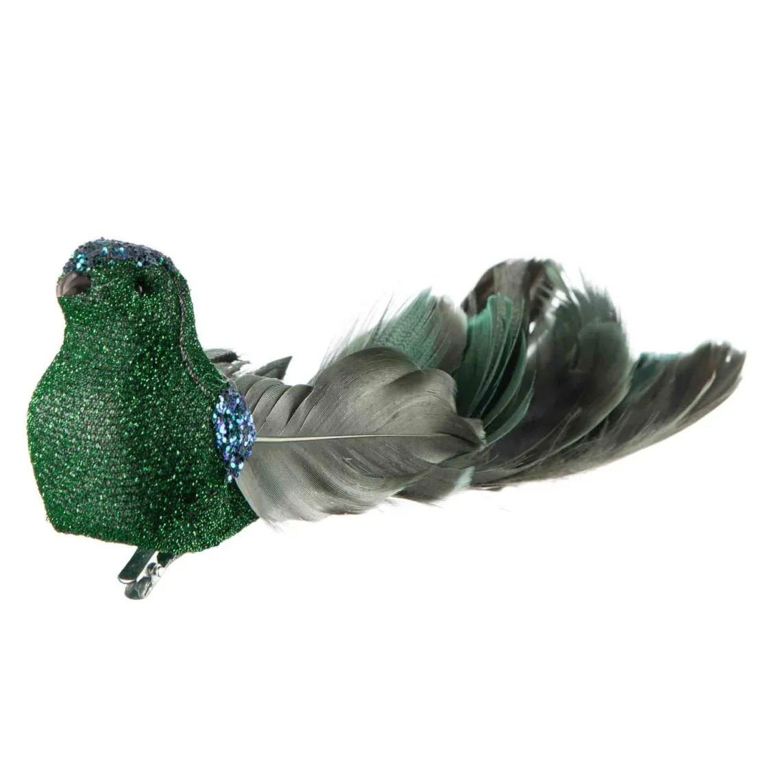 Kremmerhuset Fugl på klype Glam| Julepynt|Julekuler