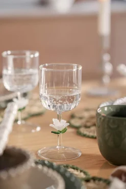 Kremmerhuset Glass Hvit blomst| Glass