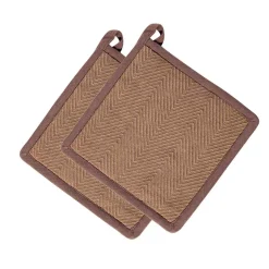 Kremmerhuset Gryteklut Herringbone 2 pk brun| Annen Tekstil|Kjøkkentekstil