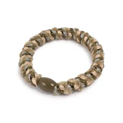 Kremmerhuset Hårstrikk, chenille, oliven, gull| Hårstrikk