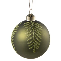 Kremmerhuset Julekule blader grønn| Julekuler