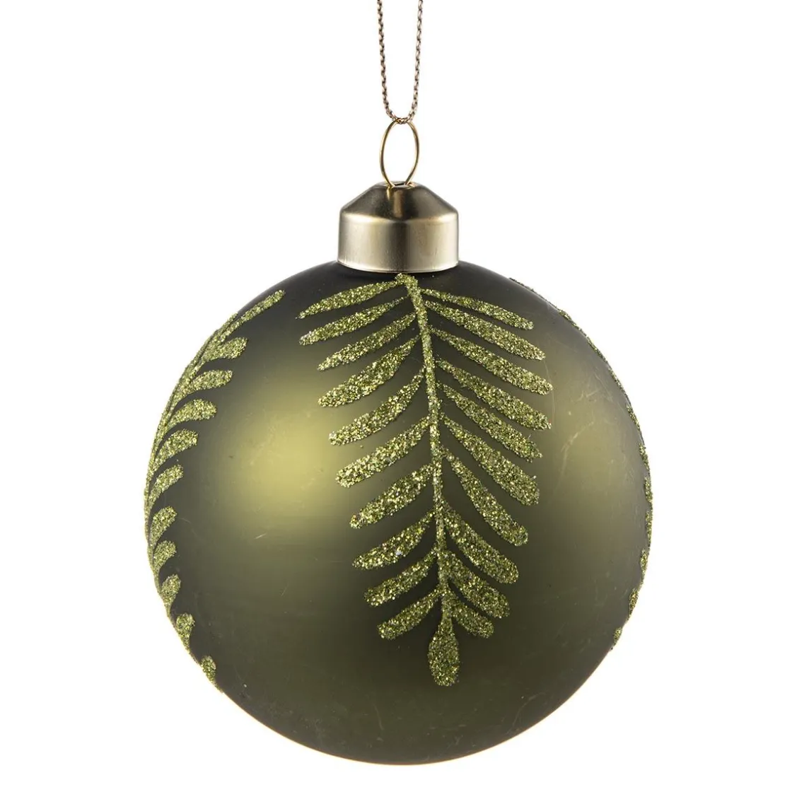 Kremmerhuset Julekule blader grønn| Julekuler