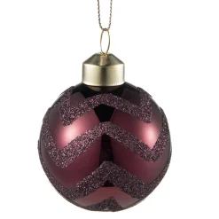 Kremmerhuset Julekule glitre burgunder| Julekuler
