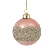 Kremmerhuset Julekule glitterbelte rosa| Julekuler