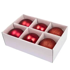 Kremmerhuset Julekule mix 6 pack rød| Julekuler