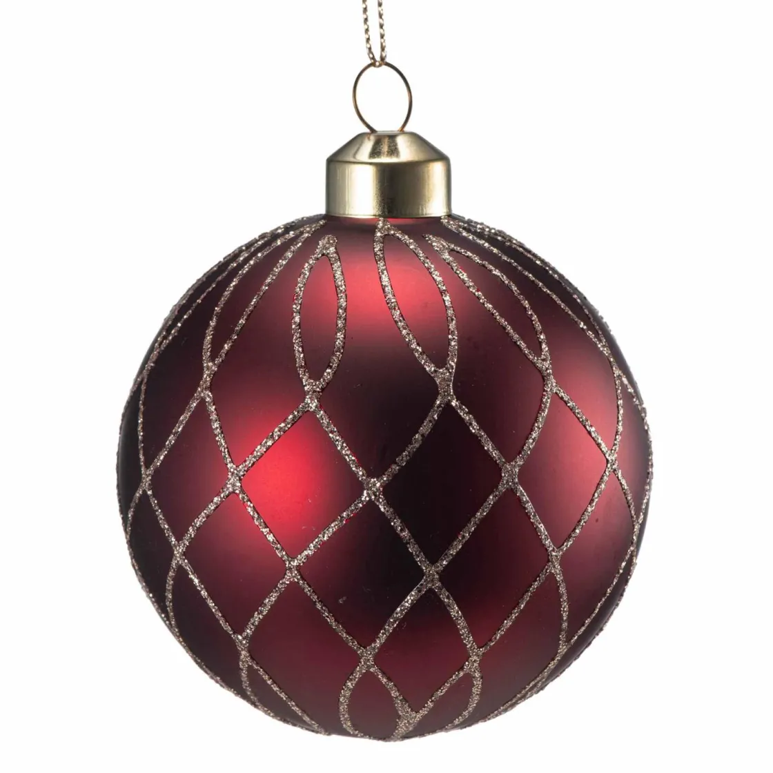 Kremmerhuset Julekule sparkle rød| Julekuler