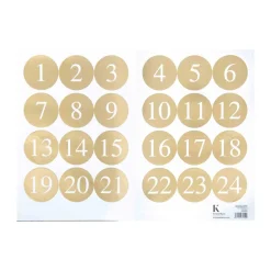 Kremmerhuset Klistremerker 1-24 Rund| Gaveinnpakking