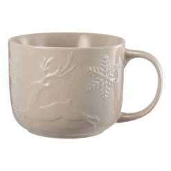 Kremmerhuset Kopp Christmas Reindeer beige| Krus|Servise