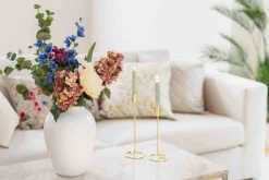 Kremmerhuset Kronelys 100% stearin 3 pk, Blomst grønn| Kronelys