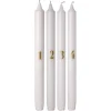 Kremmerhuset Kronelys Advent 4 pk hvit| Kronelys|Julelys Og Lysestaker