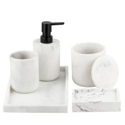 Kremmerhuset Krukke m/lokk Marmor| Baderomsartikler