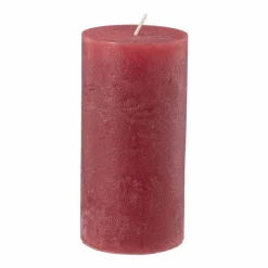 Kremmerhuset Kubbelys Rustikk 14cm rød| Kubbelys|Julelys Og Lysestaker