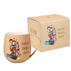 Kremmerhuset Lykketegning - Bestefar Krus 40 cl beige| Krus