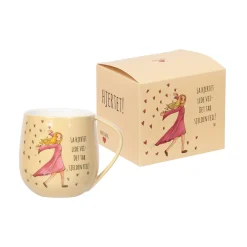 Kremmerhuset Lykketegning - Hjertet, 40 cl gul| Krus