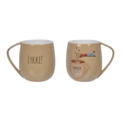 Kremmerhuset Lykketegning - Lykke Krus 40 cl lysebrun| Krus