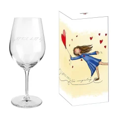 Kremmerhuset Lykketegning - Lytt til ditt hjertes vingeslag, Rødvinsglass 62 cl| Glass