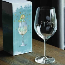 Kremmerhuset Lykketegning - Smaken av lykke, Rødvinsglass 625 ml| Glass