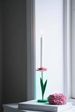 Kremmerhuset Lysestake blomst 26 cm| Lysestaker