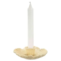 Kremmerhuset Lysestake Flower 4 cm gul| Lysestaker