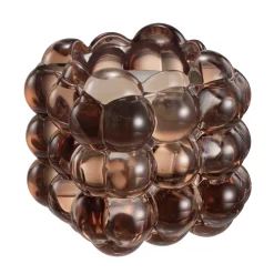 Kremmerhuset Lysestake kombi Bubbles 6,5cm brun| Lysestaker