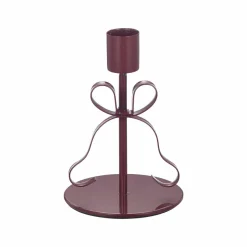 Kremmerhuset Lysestake med sløyfe 12,5 cm| Lysestaker|Julelys Og Lysestaker