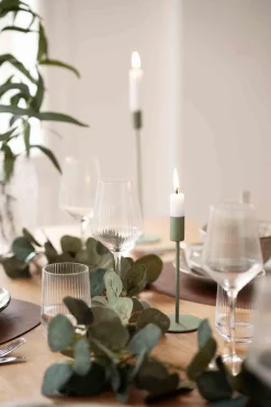 Kremmerhuset Lysestake Melina 18cm grønn| Lysestaker