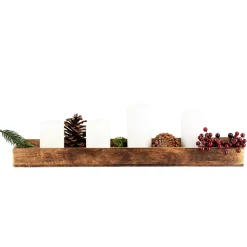 Kremmerhuset Lysfat mangotre avlangt 55X17cm| Lysfat