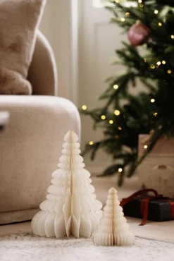 Kremmerhuset Papirtre 15cm creme| Julepynt