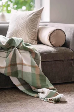 Kremmerhuset Putetrekk Gren brodert 48x48cm grønn| Putetrekk