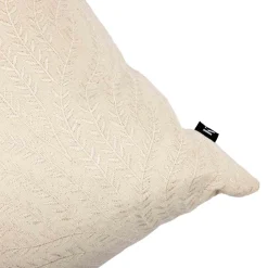 Kremmerhuset Putetrekk Gren brodert 48x48cm offwhite| Putetrekk