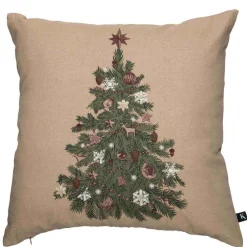 Kremmerhuset Putetrekk Nostalgisk tre 48x48 cm| Putetrekk|Juletekstil