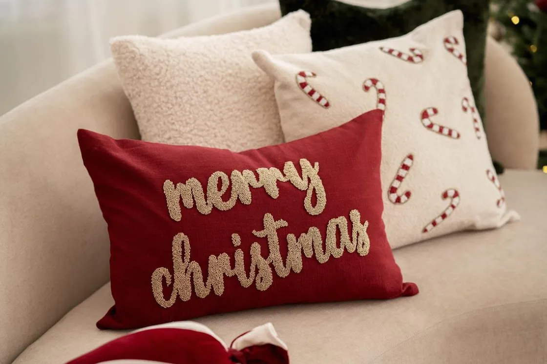 Kremmerhuset Putetrekk perler Merry Christmas 40x60cm| Putetrekk|Juletekstil