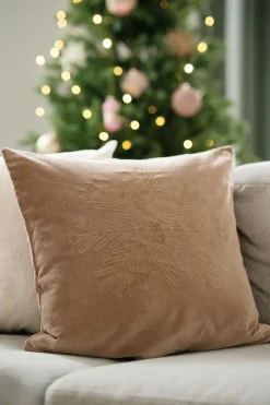 Kremmerhuset Putetrekk snøfnugg beige| Putetrekk|Juletekstil