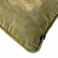 Kremmerhuset Putetrekk velur Gulltre broderi 48x48cm| Putetrekk|Juletekstil