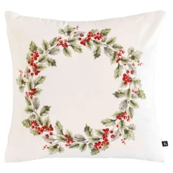 Kremmerhuset Putetrekk velur Julekrans 48x48cm| Putetrekk|Juletekstil