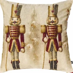 Kremmerhuset Putetrekk velur Nøtteknekkere 48x48cm| Putetrekk|Juletekstil