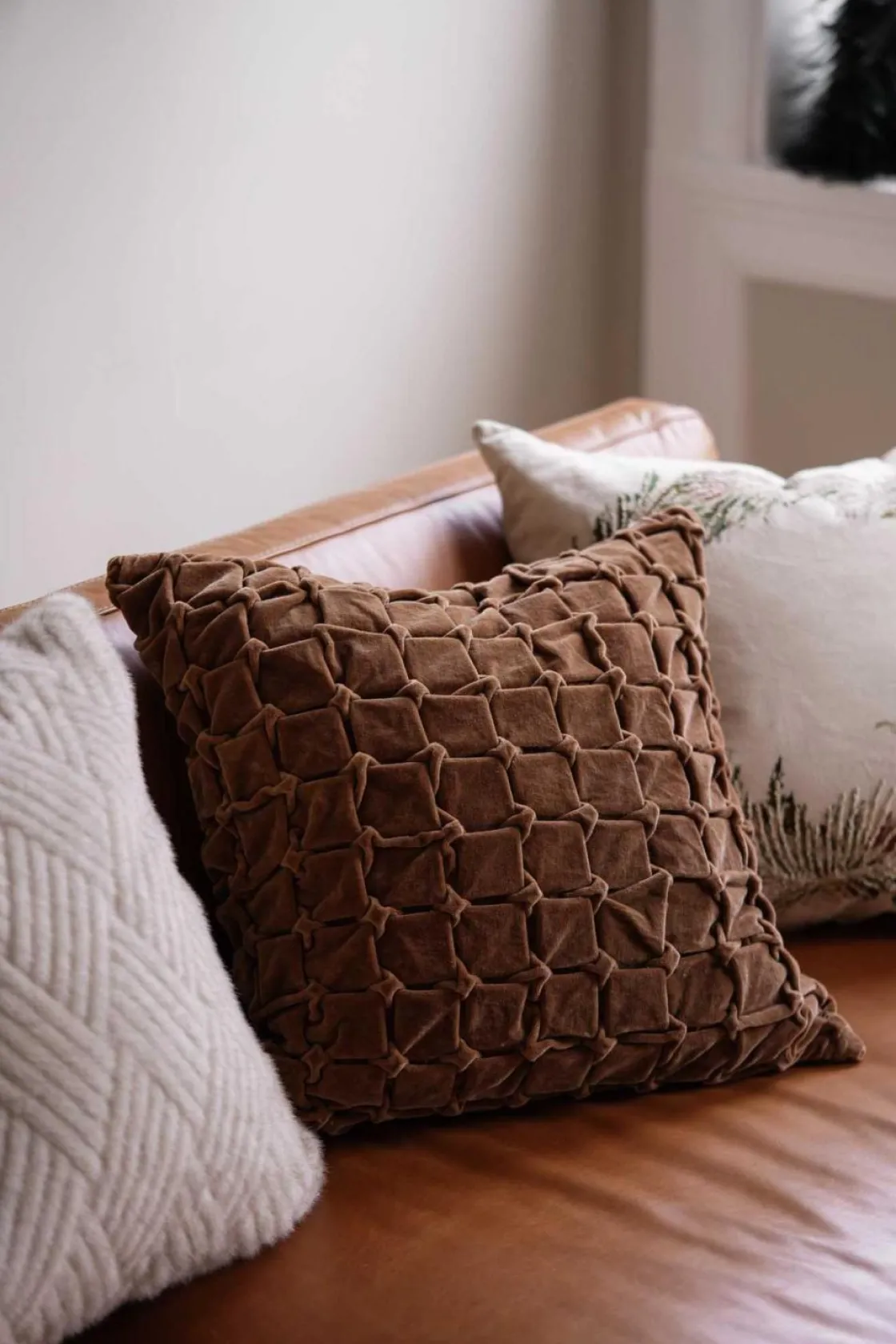 Kremmerhuset Putetrekk velur Sassari 48x48cm brun| Putetrekk|Juleputer