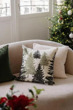 Kremmerhuset Putetrekk velur Skog 48x48cm| Putetrekk|Juletekstil