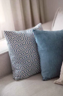 Kremmerhuset Putetrekk Waves 48x48 cm blå| Putetrekk