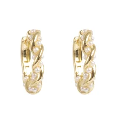 Kremmerhuset Øreringer med perler, Gull| Ørepynt