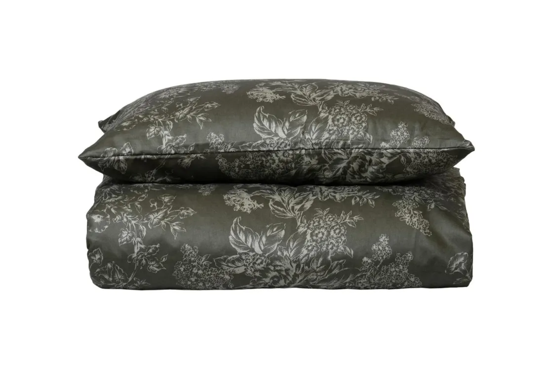 Kremmerhuset Sengesett Amalia Sateng 140x200 cm, grønn| Gavetips