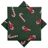 Kremmerhuset Serviett Candy cane grønn| Servietter|Juleservietter