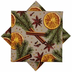 Kremmerhuset Serviett Julegløgg beige| Servietter|Juleservietter