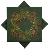 Kremmerhuset Serviett Julekrans grønn| Servietter|Juleservietter