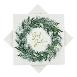 Kremmerhuset Serviett krans hvit| Servietter|Juleservietter